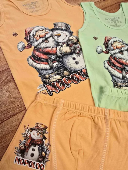 ست رکابی و شورت بچگانه طرح کریسمس