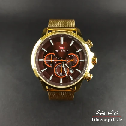 ساعت مچی مردانه اورجینال موتور ژاپن برند مینی فوکوس سه موتور مدل Mf0142G.03 بند حصیری