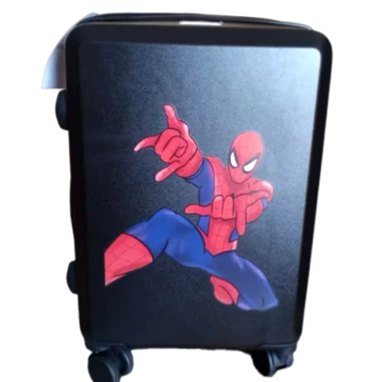 چمدان کودک مرد عنکبوتی سایز 20 رنگ مشکی