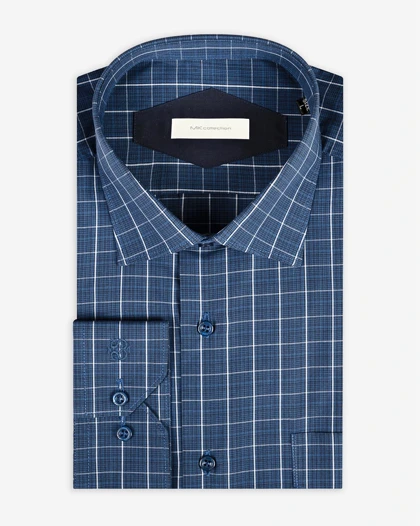 ام کی کالکشن پیراهن آستین بلند mk-22628-navy-blue