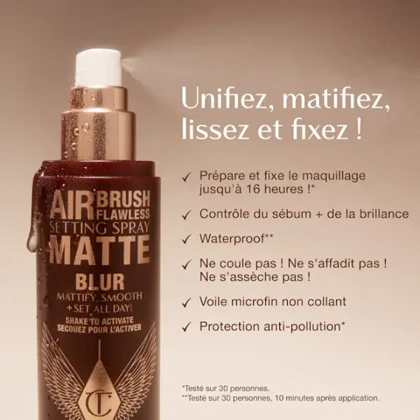اسپری فیکس مات شارلوت تیلبری مدل AIRBRUSH FLAWLESS SETTING SPRAY MATTE