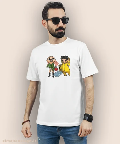 تیشرت مردانه و زنانه طرح بریکینگ بد شخصیت والتر وایت و جسی پینکمن کد 886