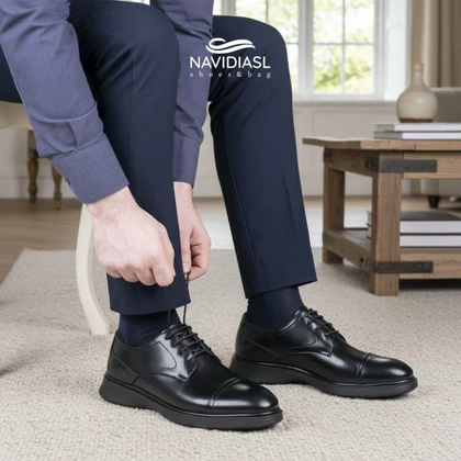 کفش مردانه چرم کد 6018025