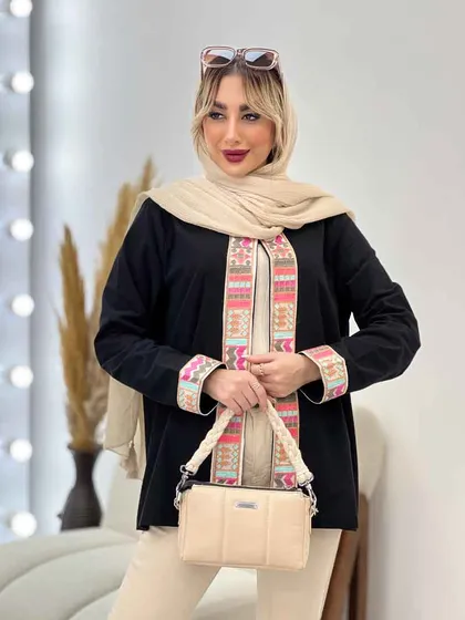 مانتو جلو باز خرجه کار هندی