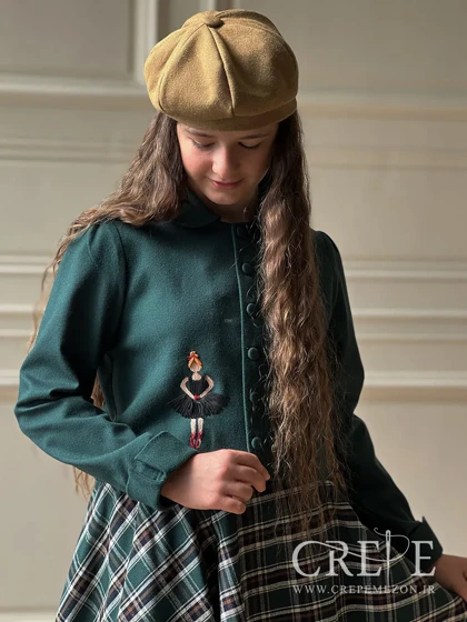 ست کت ودامن کشمیر گلدوزی بالرین