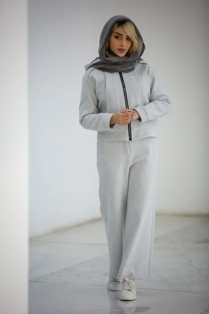 سویشرت زنانه کلاهدار استردار