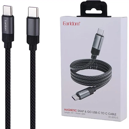 کابل تایپ سی مگنتی ارلدام Earldom مدل EC-207C-C توان 60 وات یک متر
