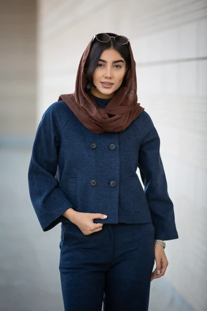 پالتو کراپ کت یقه قیفی