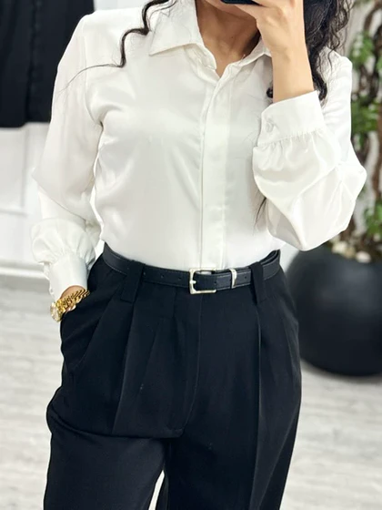 شومیز پیراهنی بیسیک( ایراددار)