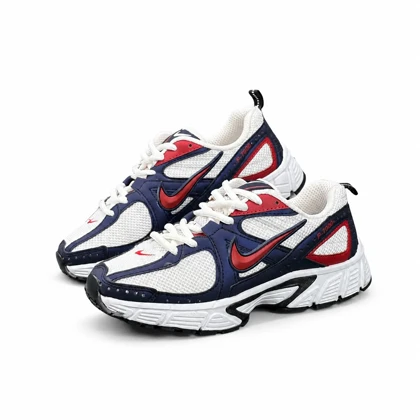 کفش کتانی مردانه رانینگ مدل نایکی P7000 سفید سرمه ای قرمز Nike P7000