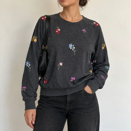 دورس مشکی دونخ گلدوزی شده وارداتی OLD NAVY ویتنام سایز 36 تا 42 کد 3405