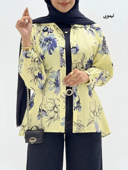 4279-مانتو لینن شکوفه