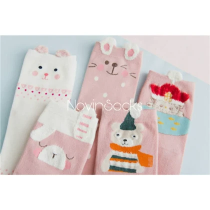 جوراب ساق‌دار طرح حیوانات مزرعه