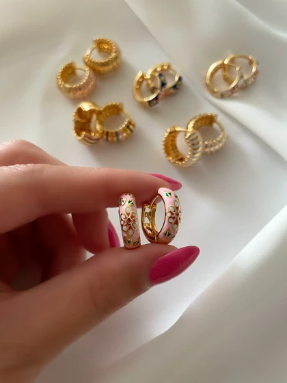 گوشواره های میناکاری ysx