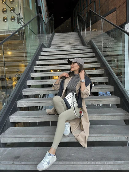 ترنچ کت بژ Stradivarius 221