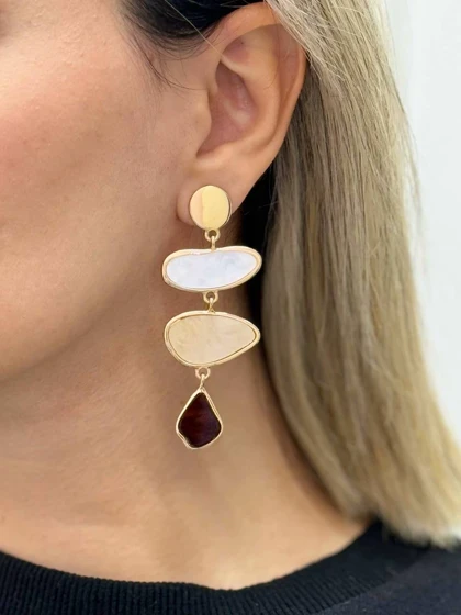 گوشواره وارداتی رزینی 4تایی