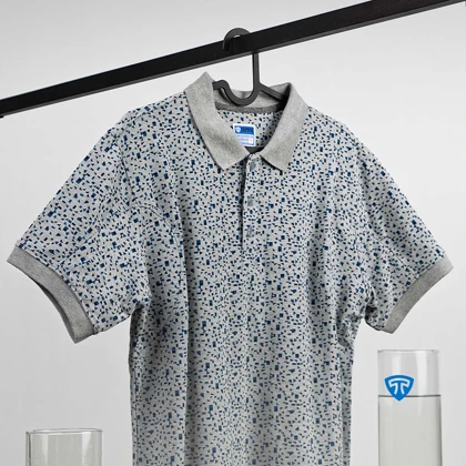 پولوشرت ضدتعریق مدل دیما طرح ملانژ آبی