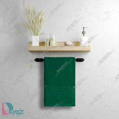 حوله دستی بزرگ طرح آرام رنگ یشمی