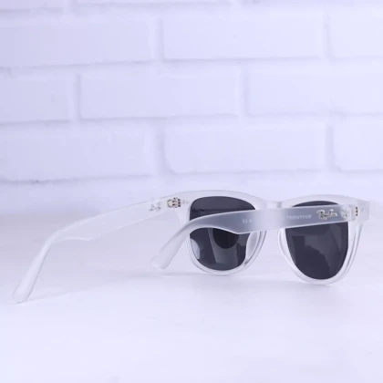 عینک آفتابی ری بن فریم سفید شفاف پلاریزه RB 2140-M/6