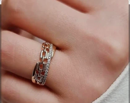 انگشتر ژوپینگ طرح جواهر