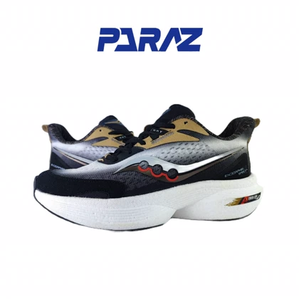 کفش اسپرت مردانه برند ساکونیSaucony مدل اورلایف زیره کربن سفید مشکی کد 174