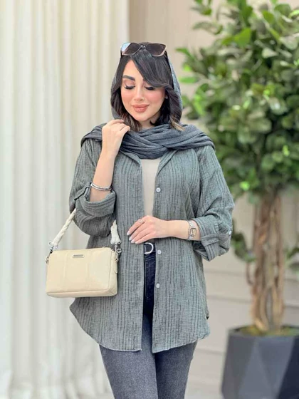 شومیز آستین پاگن نجلا
