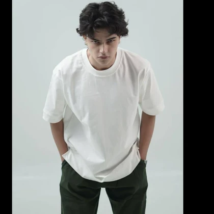 تیشرت سفید لش پارچه ماکان گرماژ بالا کیفیت استثنایی
