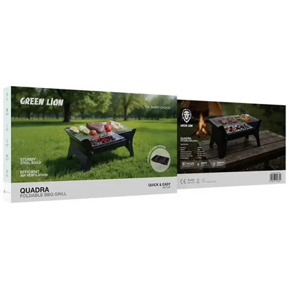 باربیکیو ذغالی گرین لاین مدل GREEN LION GREEN LION QUDRA FOLDABLE BBQ GRILL GNQDRBBQSTBK