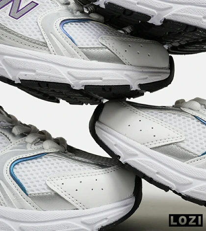 کفش کتانی مردانه و زنانه سفید آبی بنفش NEW BALANCE 530