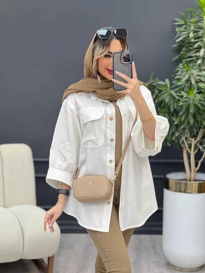 مانتو کتان شومیزی دلسا