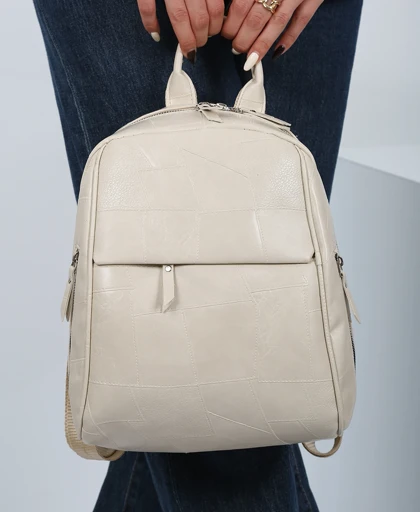 کوله پشتی زنانه چرم جلو زیپ 225 AM