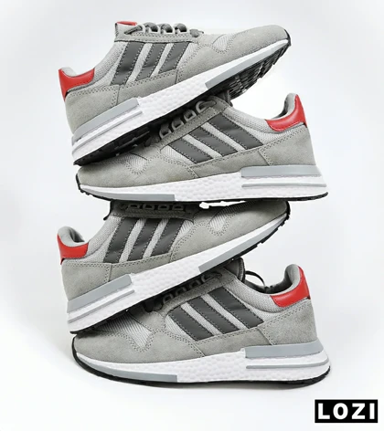 کفش کتانی مردانه طوسی سفید آدیداس adidas ZX 500