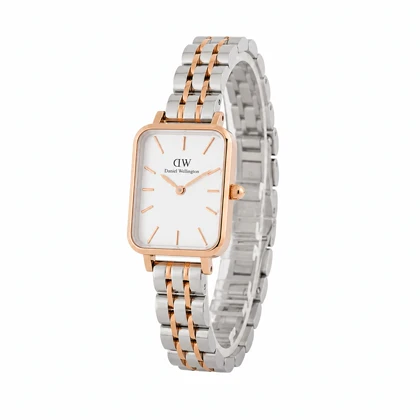 ساعت دنیل ولینگتون زنانه مدل DW-4084-L مستطیلی رزگلد سیلور