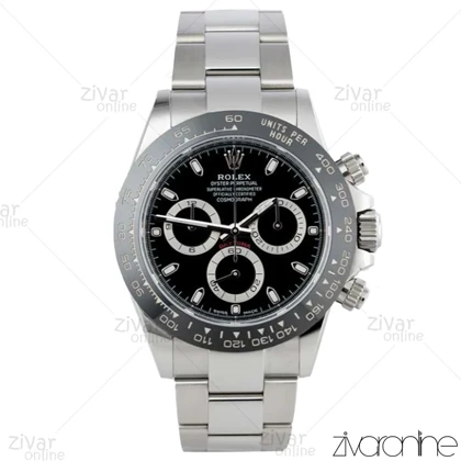 ساعت رولکس دیتونا مردانه سه موتوره استیل صفحه مشکی 102073