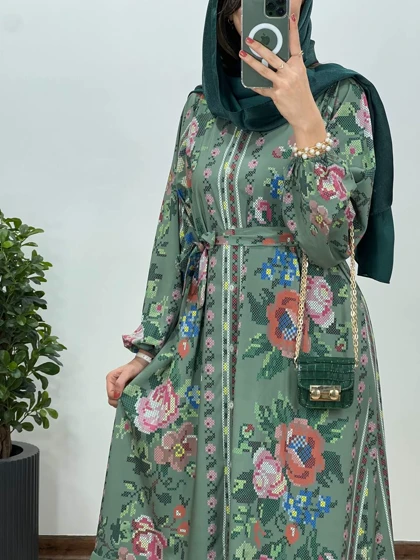 پیراهن بلند دکمه دار شرمیلا