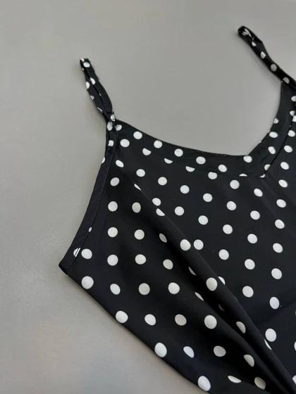 تاپ ساتن خال‌خالی کد 3346