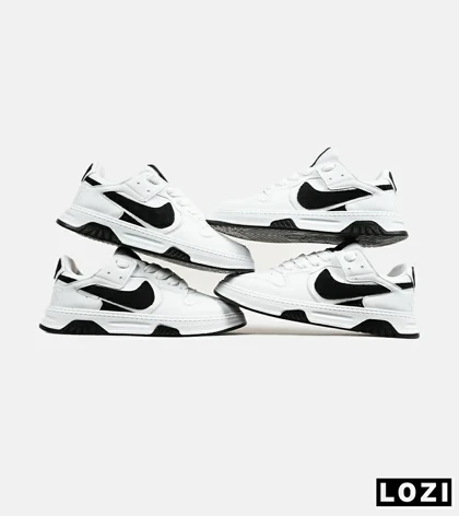 کفش کتانی بزرگ پا سفید مشکی NIKE AIR FORCE