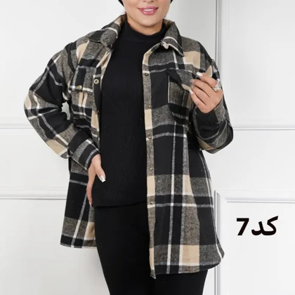 شکت چهارخونه پشمی گرم بالا 7292