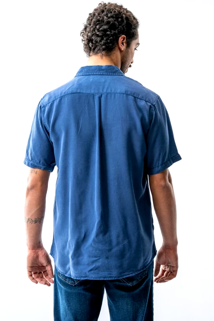 پیراهن آستین کوتاه دوجیب یقه انگلیسی مردانه