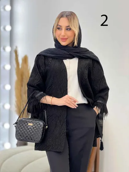 مانتو فکورا آستین پر