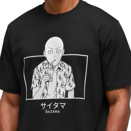 تیشرت نخی مردانه زنانه اورسایز 1991 مدل TS19106 One-Punch Man