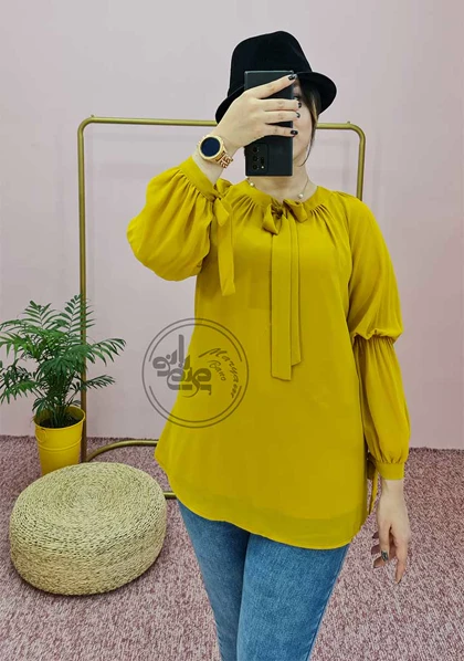 شومیز یقه کراواتی ( ایراد دار)