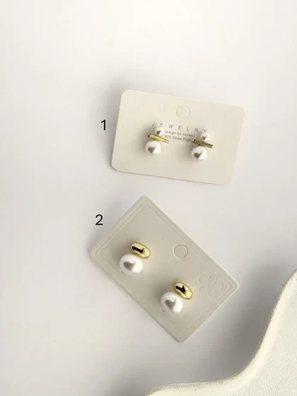 گوشواره مرواریدی مینیمال