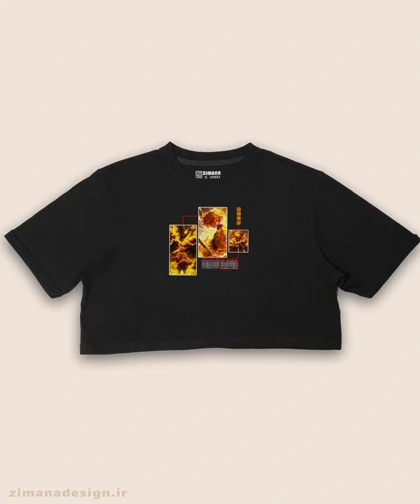 کراپ زنانه طرح شیطان کش شخصیت زنیتسو کد 962