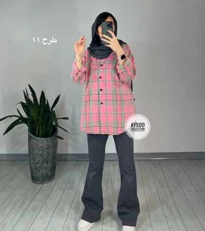 مانتو چهارخونه پنبه 1