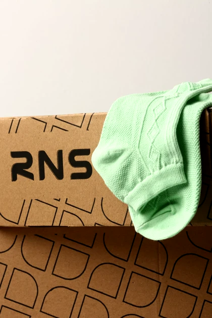 جوراب مچی طرح برجسته لوزی زنانه