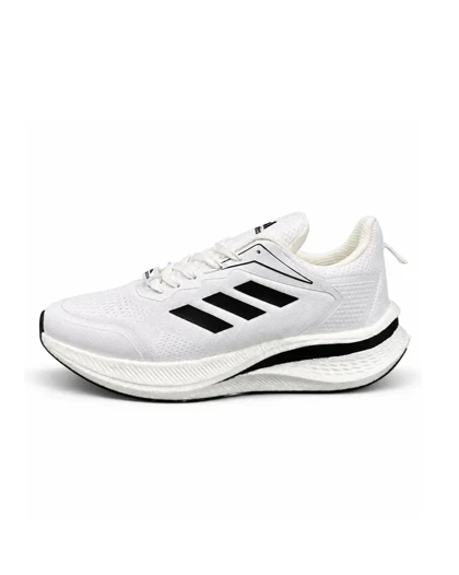 کفش کتانی مردانه مدل آدیداس زیره بست سفید مشکی Adidas New