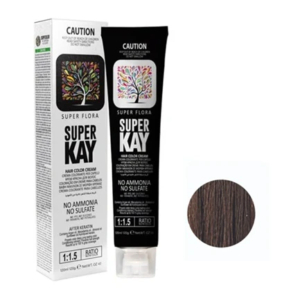 رنگ مو بدون آمونیاک سوپرکی رنگ شماره 5.0 Light brown قهوه ای روشن 120 میل