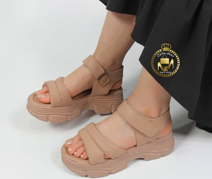 صندل لژدار زنانه چسبی فرشته