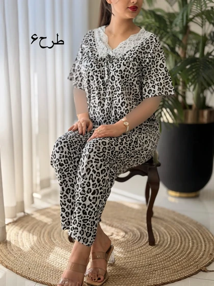 ست تیشرت شلوار گیاهی وارداتی کد2617